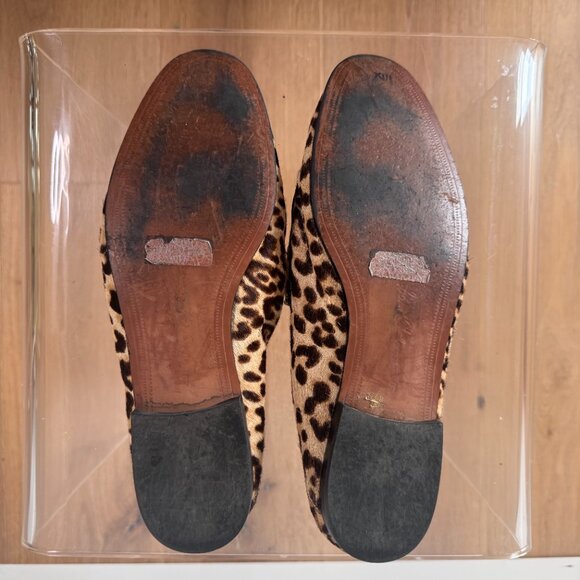 Sam Edelman Loraine Leopard Print Calf Hair Loafers Size 10 Quiet Luxury Classic - Picture 10 of 16